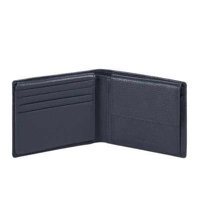 Portafoglio uomo orizzontale con volantino Piquadro Modus Blu