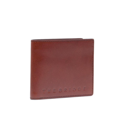 Portafoglio uomo orizzontale semplice The Bridge 014055011A-Marrone Valigeria-it 