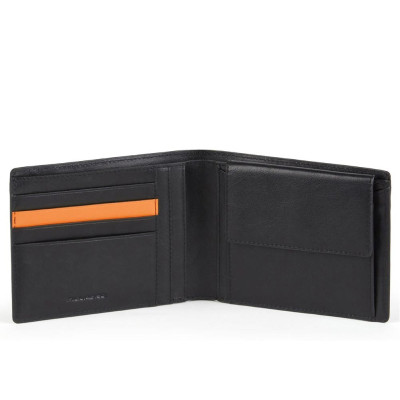 Portafoglio Uomo PQLine Piquadro Nero Arancio  Valigeria.it