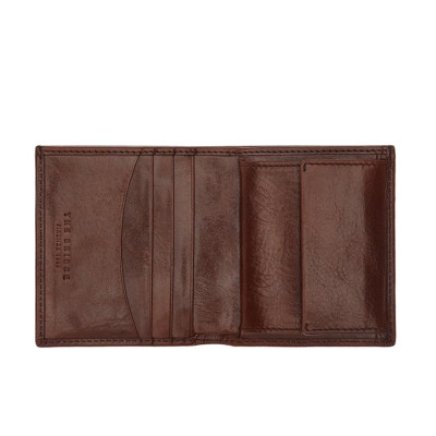 Portafoglio uomo verticale porta carte The Bridge Marrone/Oro