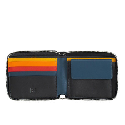 Portafoglio Uomo Zip Around DuduBags Nero  Valigeria.it
