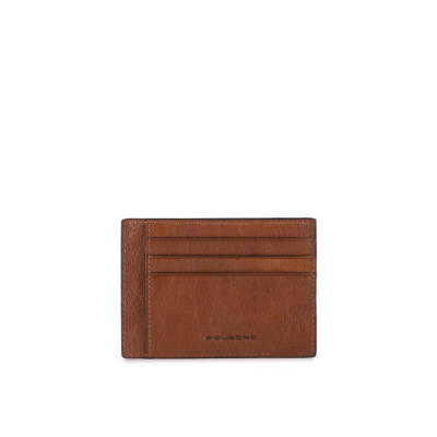 Porta Carte di Credito Piatto | Piquadro Black Square | PP2762B3R-Cuoio