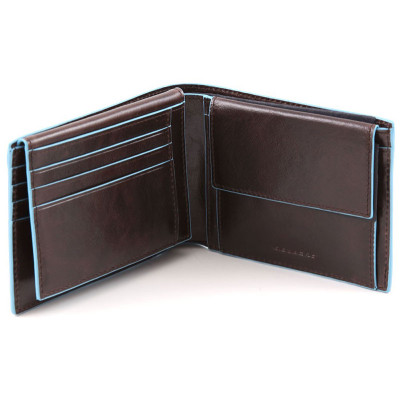Portafoglio Uomo con portamonete | Piquadro Blue Square | PU1392B2-Mogano