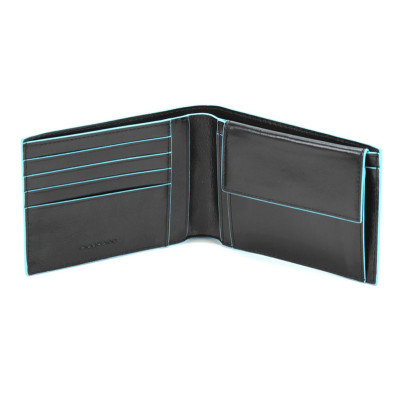 Portafoglio Uomo Piquadro | con portamonete | Linea Blue Square | PU257B2-nero
