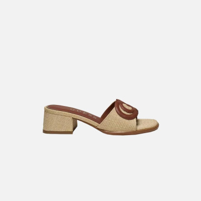 Scarpa donna ciabatta in rafia Guess Cerinna Natural