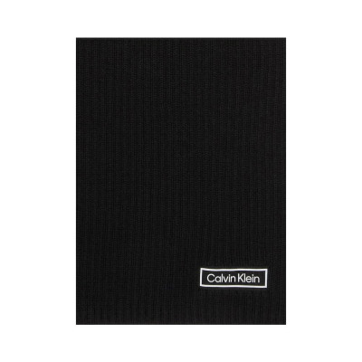 Sciarpa uomo cotone e cashmere Calvin Klein Black