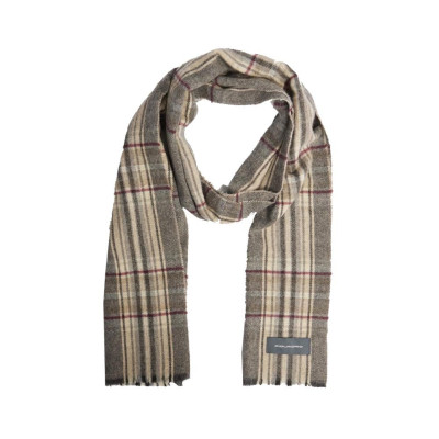 Sciarpa uomo in lana Piquadro Marrone