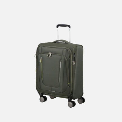 Trolley morbido 55cm 4 ruote cabina espandibile American Tourister Wanderlite Dark Khaki