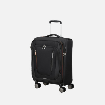 Trolley morbido 55cm 4 ruote cabina espandibile American Tourister Wanderlite Shadow Black