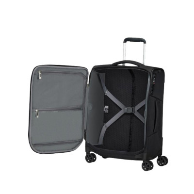 Trolley Morbido Cabina Respark Samsonite Ozone Black  Valigeria.it