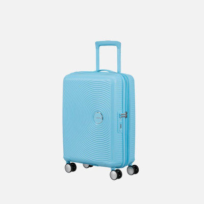 Trolley rigido 55cm 4 ruote cabina Soundbox American Tourister Blueberry Fizz