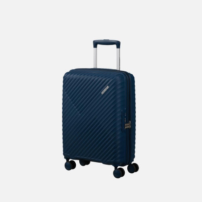 Trolley rigido 55cm 4 ruote cabina American Tourister Diablast Darkwave Blue