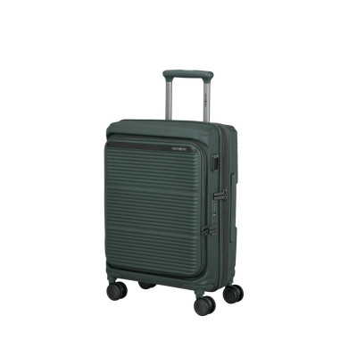 Trolley rigido 55cm 4 ruote cabina espandibile apertra frontale Samsonite Paralux Olive