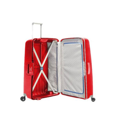 Trolley Rigido Cabina S'cure Samsonite Crimson Red  Valigeria.it