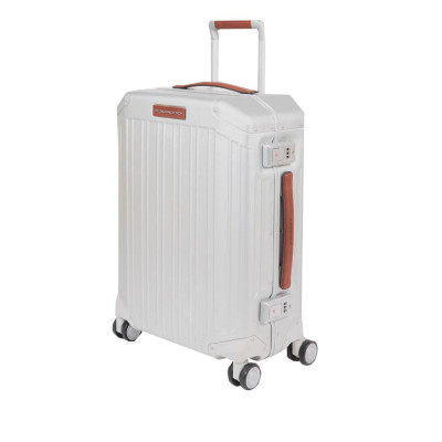 Trolley rigido 79cm 4 ruote grande Piquadro Alu Piqalu Grigio/Cuoio