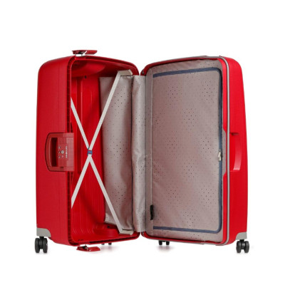 Trolley Rigido Grande S'cure Samsonite Crimson Red  Valigeria.it