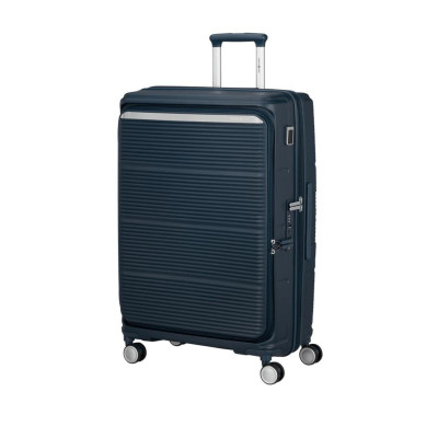 Trolley rigido 75cm 4 ruote grande espandibile apertra frontale Samsonite Paralux Midnight Navy