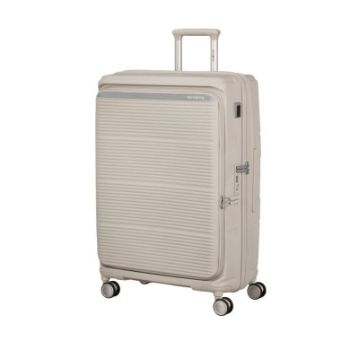 Trolley rigido 75cm 4 ruote grande espandibile apertra frontale Samsonite Paralux Stone Grey