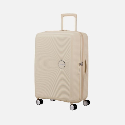Trolley rigido 67cm 4 ruote medio Soundbox American Tourister Pastel Coconut Sand
