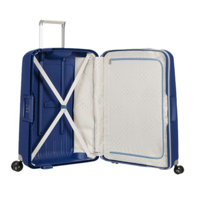 Trolley Rigido Medio S'cure Samsonite Dark Blue  Valigeria.it