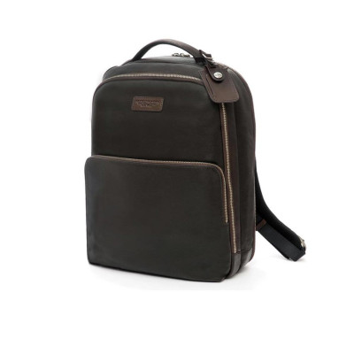 Zaino Business Tech Leather Spalding & Bros Testa Moro  Valigeria.it