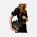 Borsa donna bauletto con pochette stampata Twinset Nero Valigeria-it