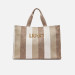 Borsa donna due manici grande a righe Liu Jo Sabbia Valigeria-it
