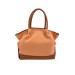 Borsa donna due manici media M-Brc C165-Albicocca Cognac Valigeria-it