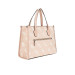 Borsa donna due manici quadrata Izzy Guess HWOQ8654220-Sand Logo Valigeria-it