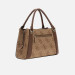 Borsa donna due manici quandrata Guess Karnilla Dark Taupe Logo Valigeria-it