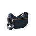 Borsa donna sacca con zip anteriore mini Borbonese 934137I15X49-Denim Valigeria-it
