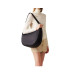 Borsa donna sacca luna media Borbonese Dark Black Valigeria-it