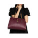 Borsa donna shopping Guess Square G Lux Carryall Merlot Valigeria-it