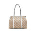 Borsa donna shopping quadrata Beyza Guess HWJG9627230-White Logo Valigeria-it