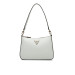 Borsa donna tracolla con zip sopra Eco Jazlynn Guess HWEZG952317-White Valigeria-it