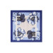 Foulard classico a fiori 90x90 Liu Jo 2A5027T030093953-Sodalite blue Valigeria-it