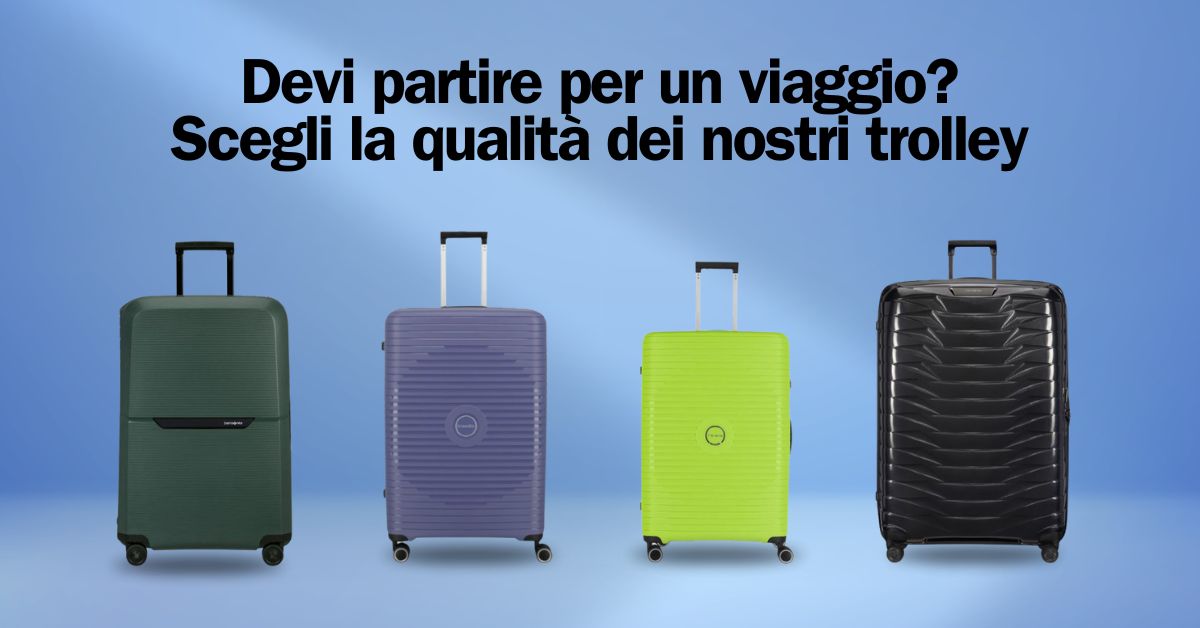 Scopri la nostra selezione di trolley sicuri e resistenti